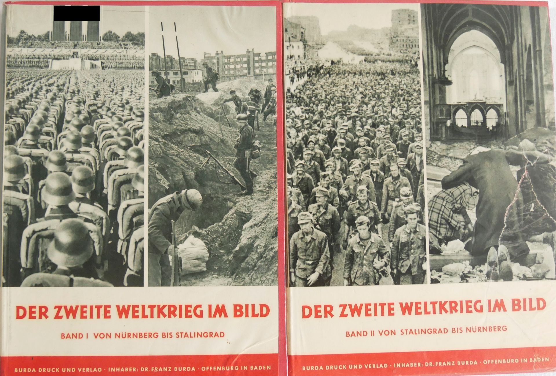 "Der zweite Weltkrieg im Bild" Band I + II, von Stalingrad bis Nürnberg und von Nürnberg bis