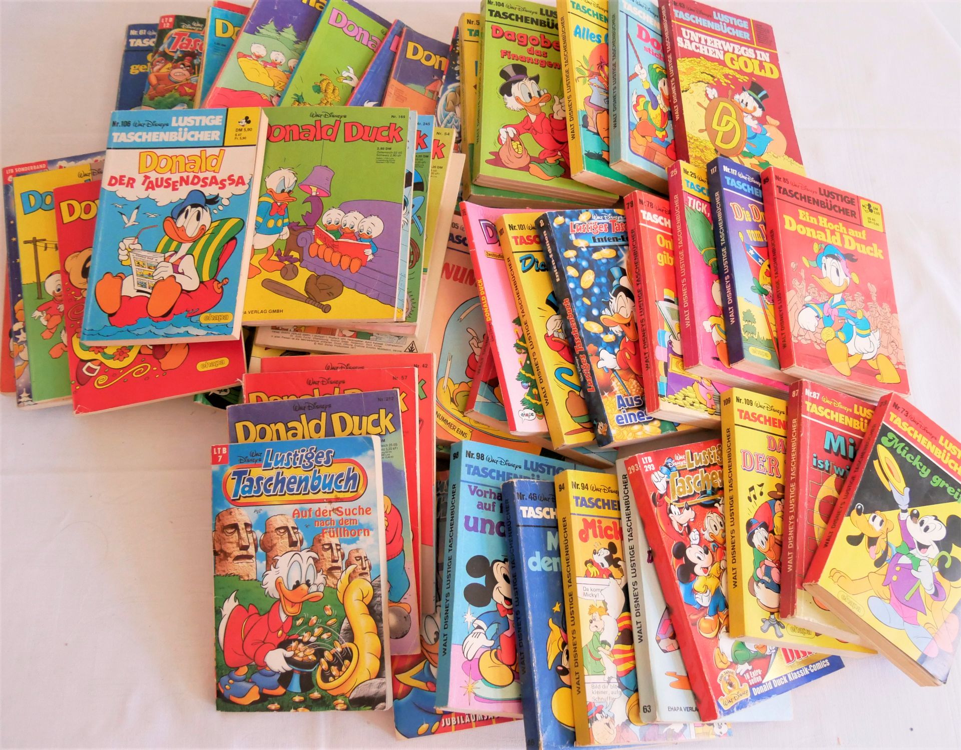 großes Lot Comics, dabei Micky Maus, Donald Duck, Phantomas, Fix und Foxi etc., ca. 68 Stück