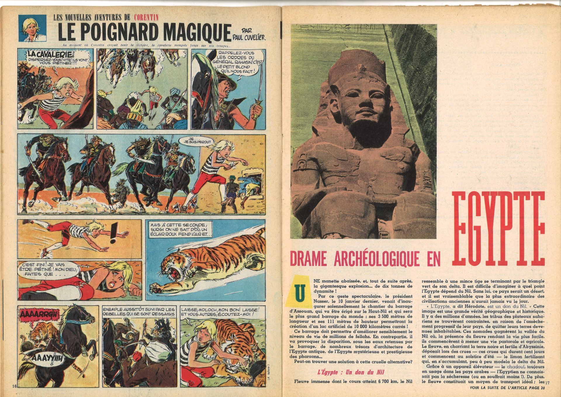 "Tintin", französischer Comic Le Journal des Jeunes de 7 á 77 ans, Nr. 590, Februar 1960, - Bild 2 aus 2