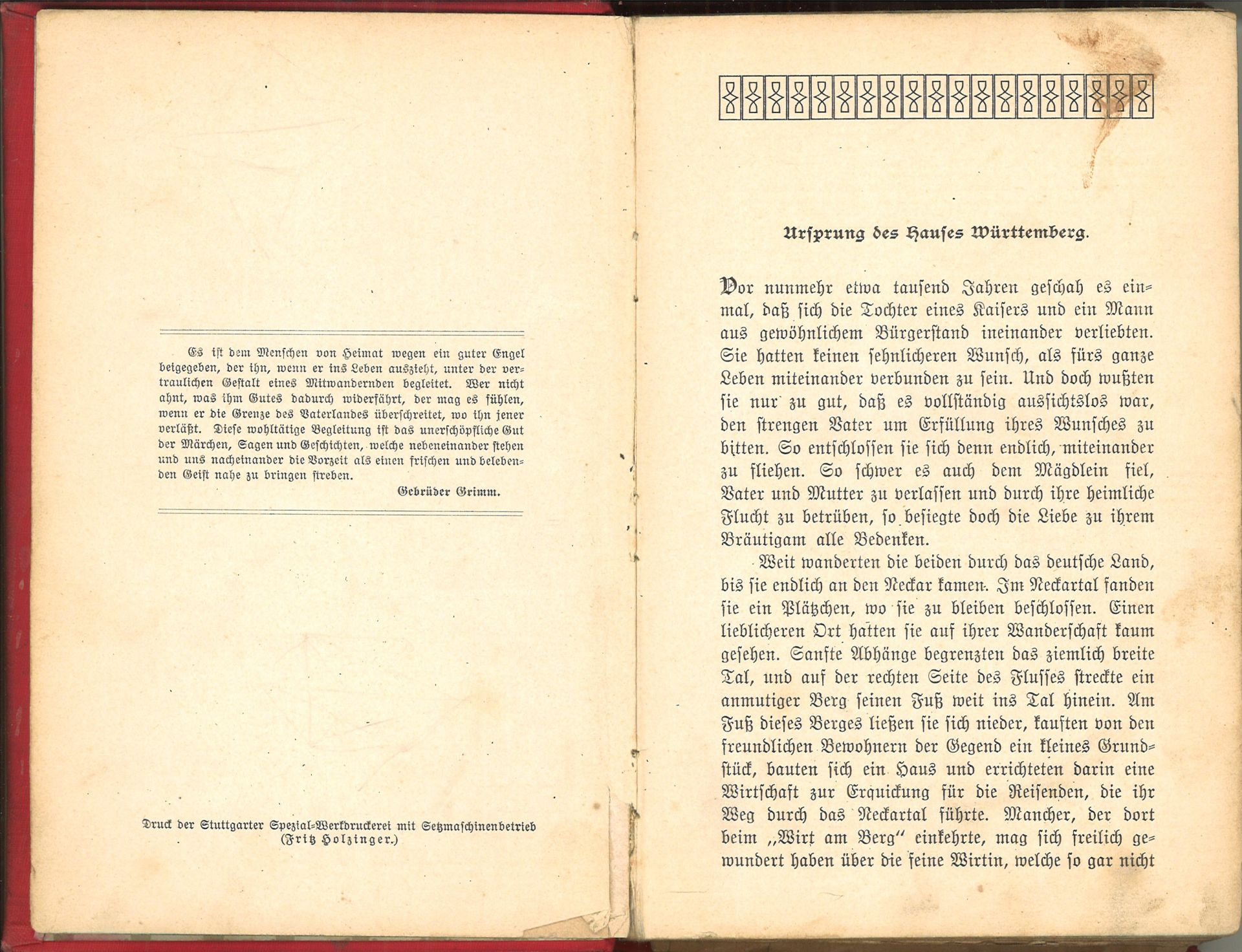 "Sagen und Geschichten" Württembergische Volksbücher. Enthält: Ursprung des Hauses Württemberg, - Bild 2 aus 3