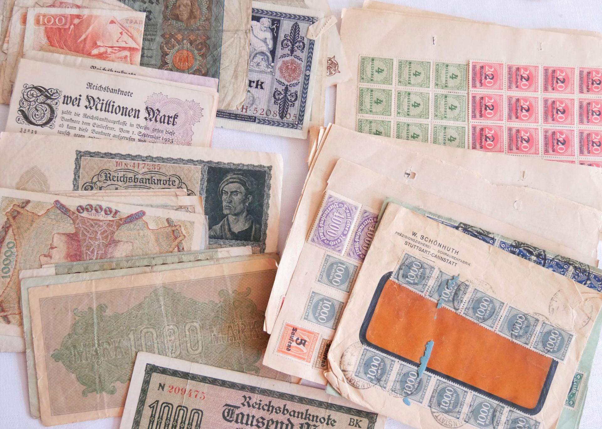 Lot Banknoten und Briefe aus Auflösung. Bitte besichtigen - Image 2 of 2