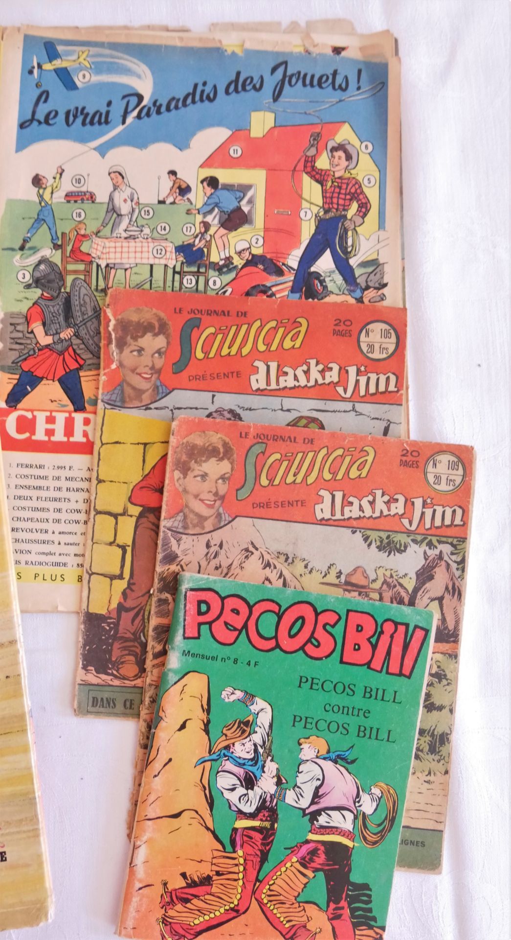 Lot französische Western-Comics, dabei "Le Duell", "Pecos Bill", "Alaska Jim", stark gebrauchter - Bild 2 aus 2
