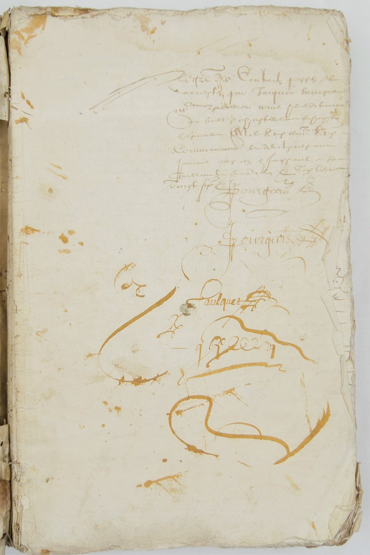 Hochinteressantes antikes handgeschriebenes Buch von 1626. Auf dem Einband beschrieben: Bourgeois - Bild 3 aus 6