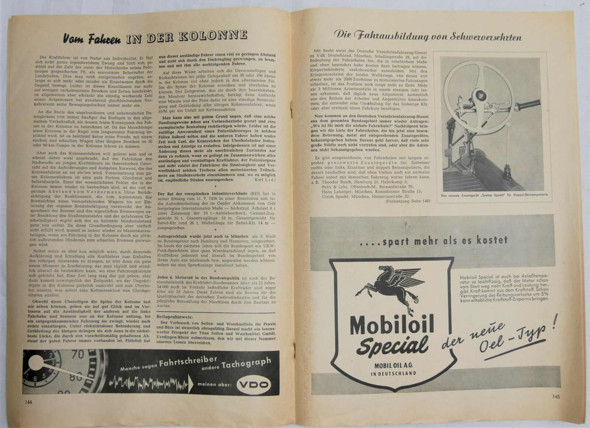 2 Hefte "Die Fahrschule", Zeitschrift für die Kraftfahrschulen, Heft 9 von September 1956 und Heft 9 - Bild 3 aus 3