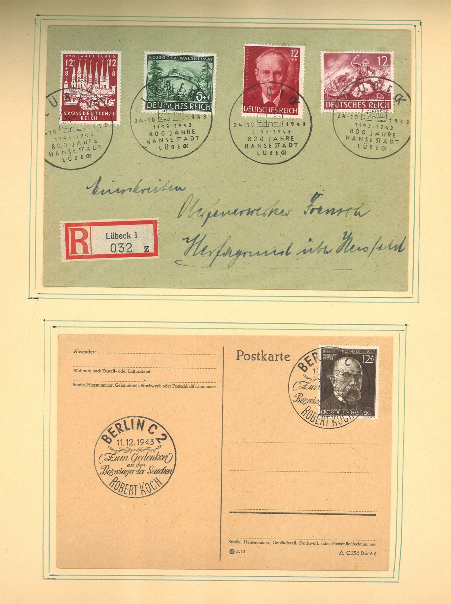 Schraubbinder "Sammlung von Joseph". 125 Belege, meist dekorative Ereigniskarten BRD der 1950er - Bild 2 aus 3