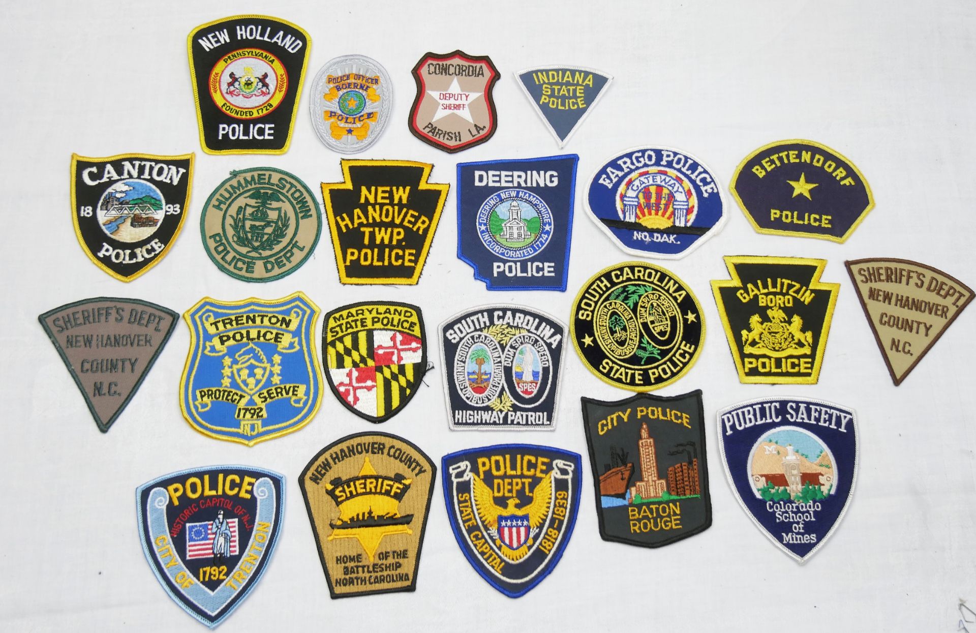 Aus Sammlung! USA Patches, Police Abzeichen. Insgesamt 20 Stück.