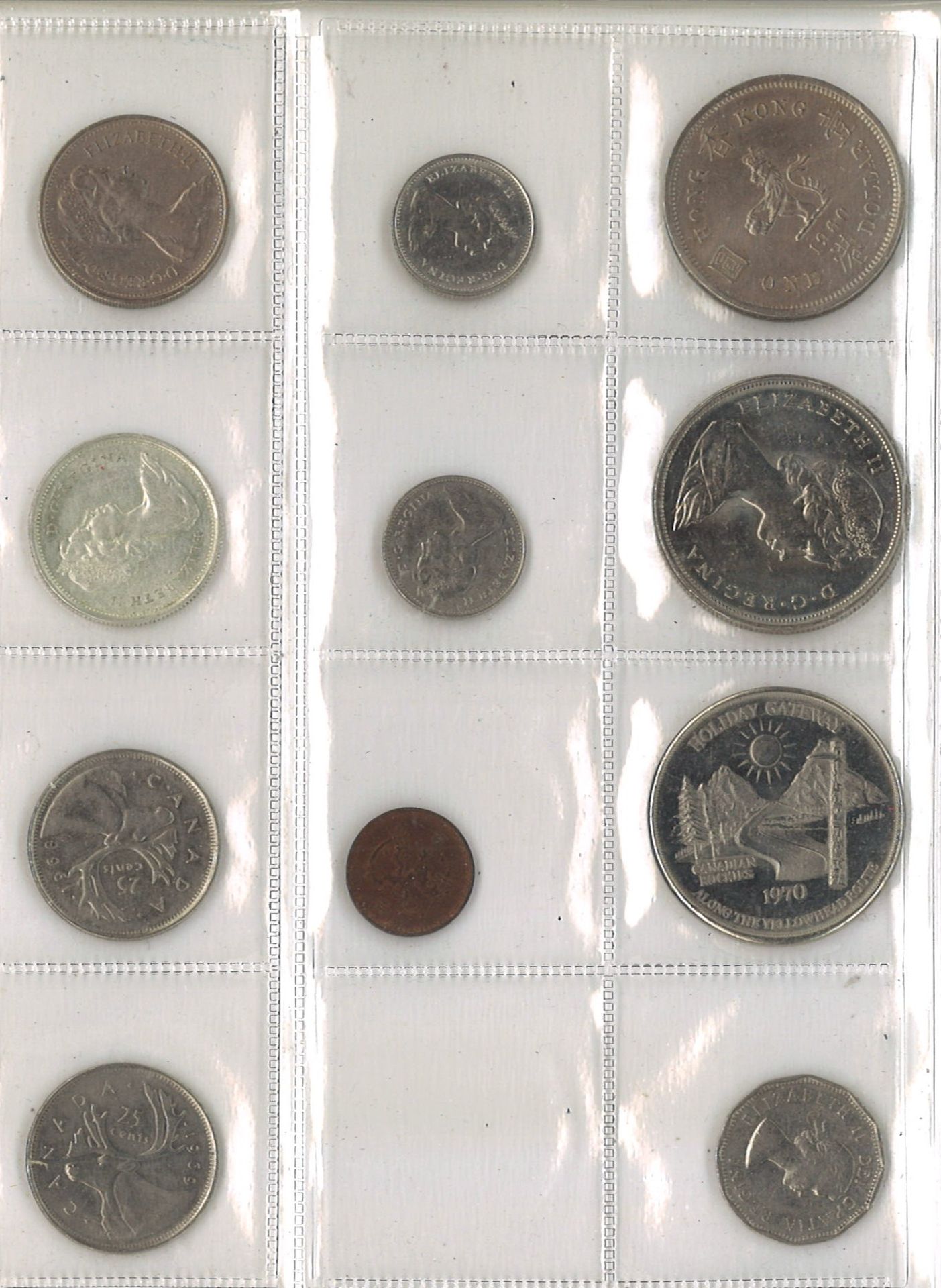 kleines Münzalbum gefüllt mit Münzen alle Welt dabei Niederlande, Kanada, etc. dabei auch Silber - Image 3 of 6