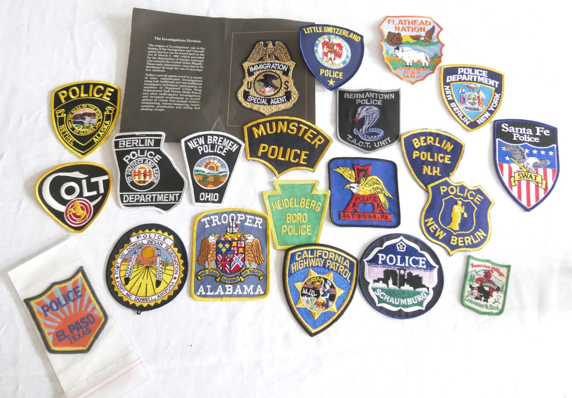 Aus Sammlung! USA Patches, Police Capitol. Insgesamt 20 Stück.