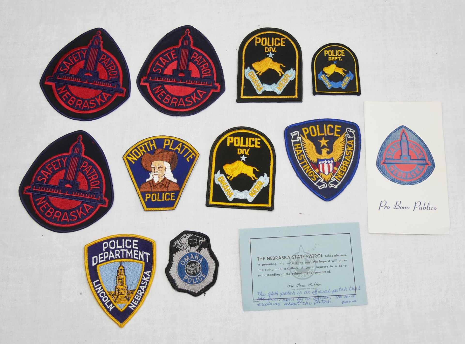 Aus Sammlung! USA Patches, Police Abzeichen. Insgesamt 10 Stück.