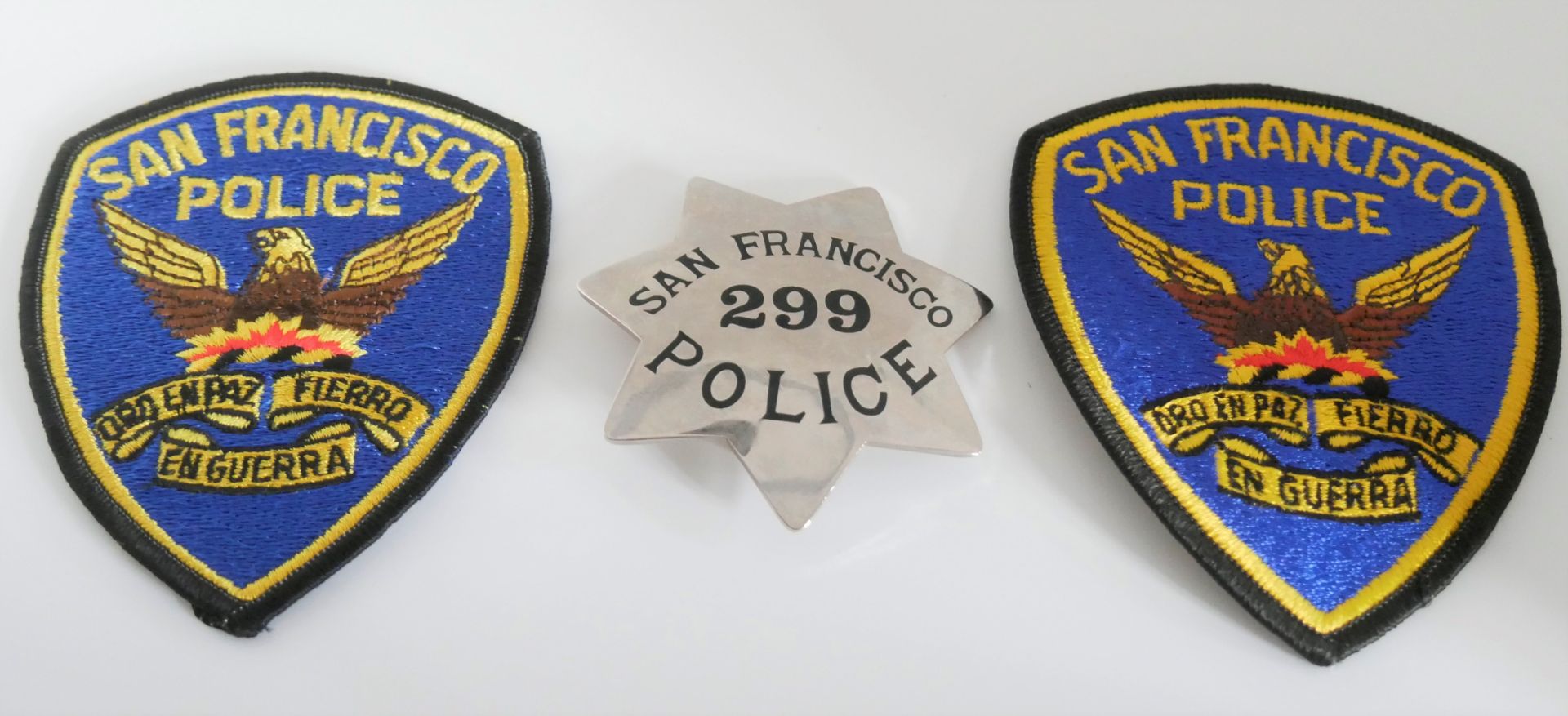 Aus Sammlung! USA Badge mit passendem Patches, Police