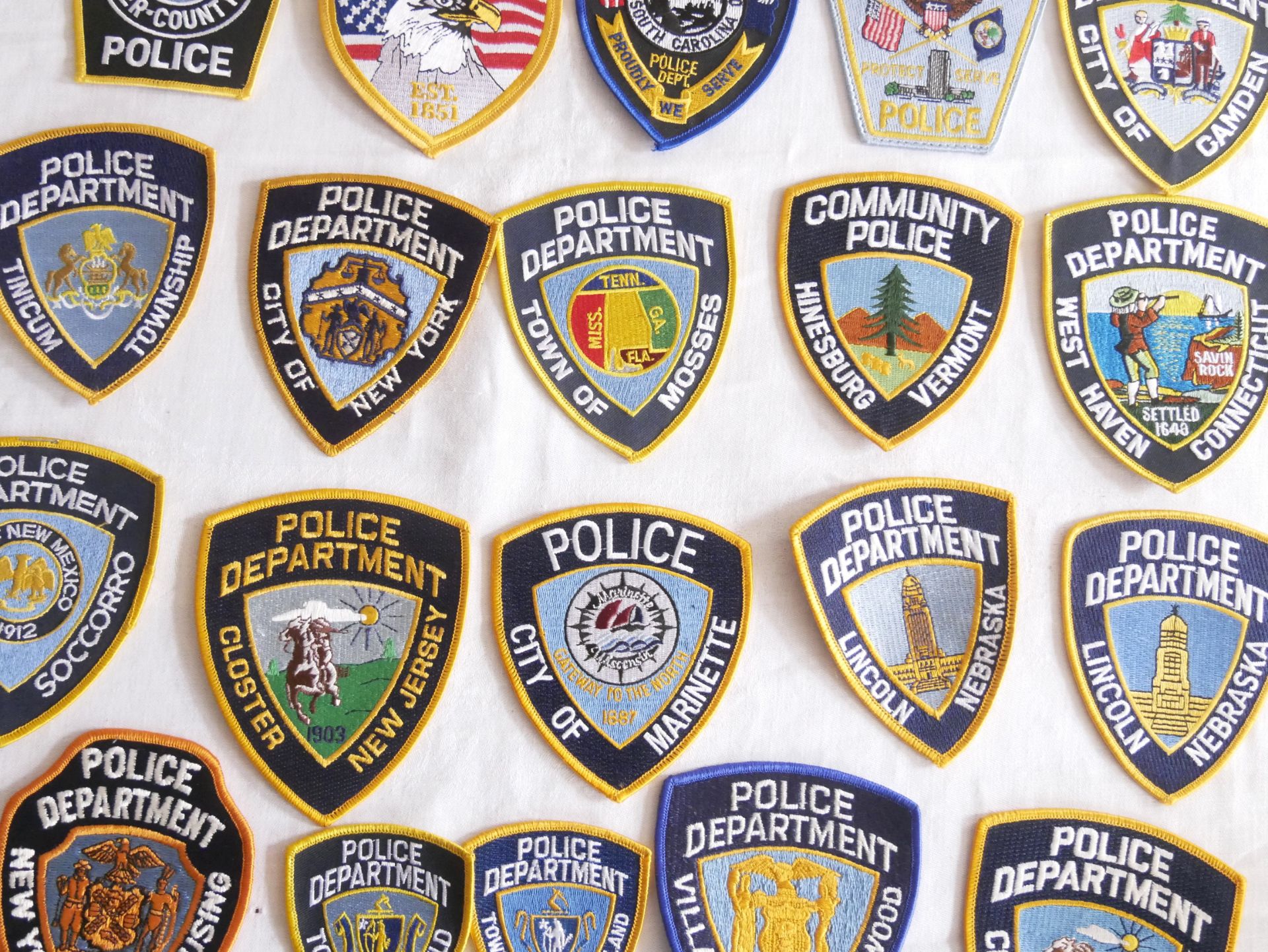 Aus Sammlung! USA Patches, Police. Insgesamt 20 Stück. - Bild 2 aus 2