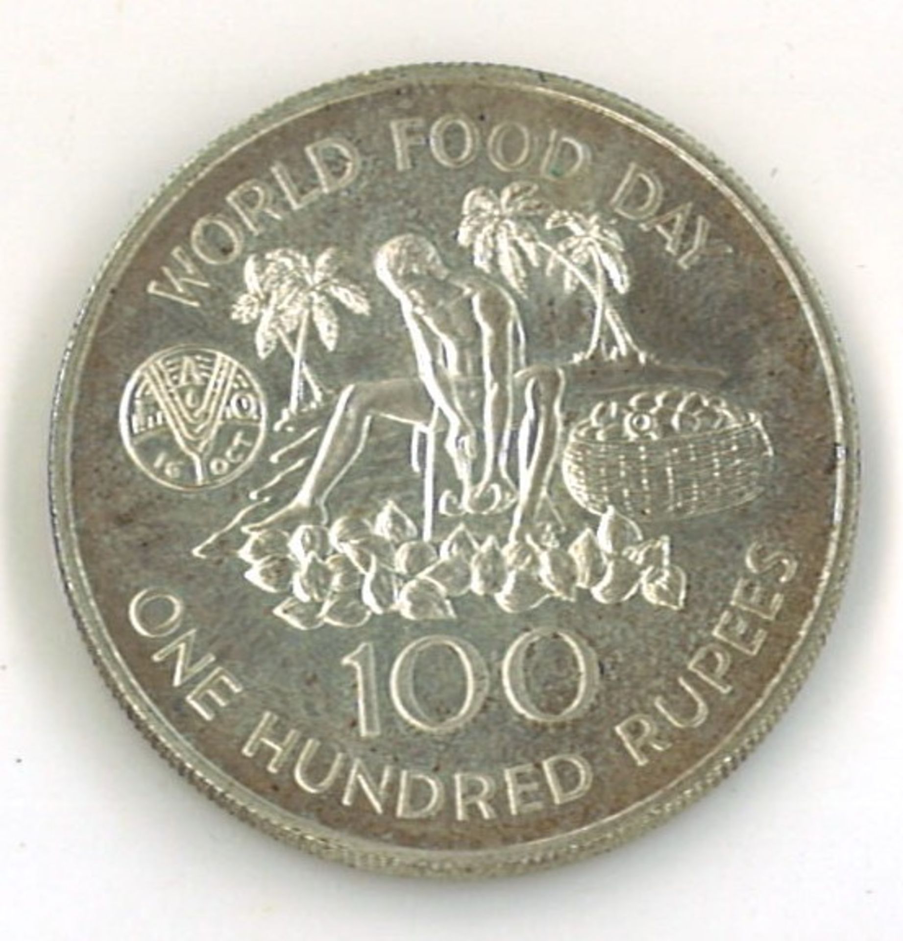 Seychellen 100 Rupien 1981 Silber "Welternährungstag FAO" Zustand: vz - Image 2 of 2