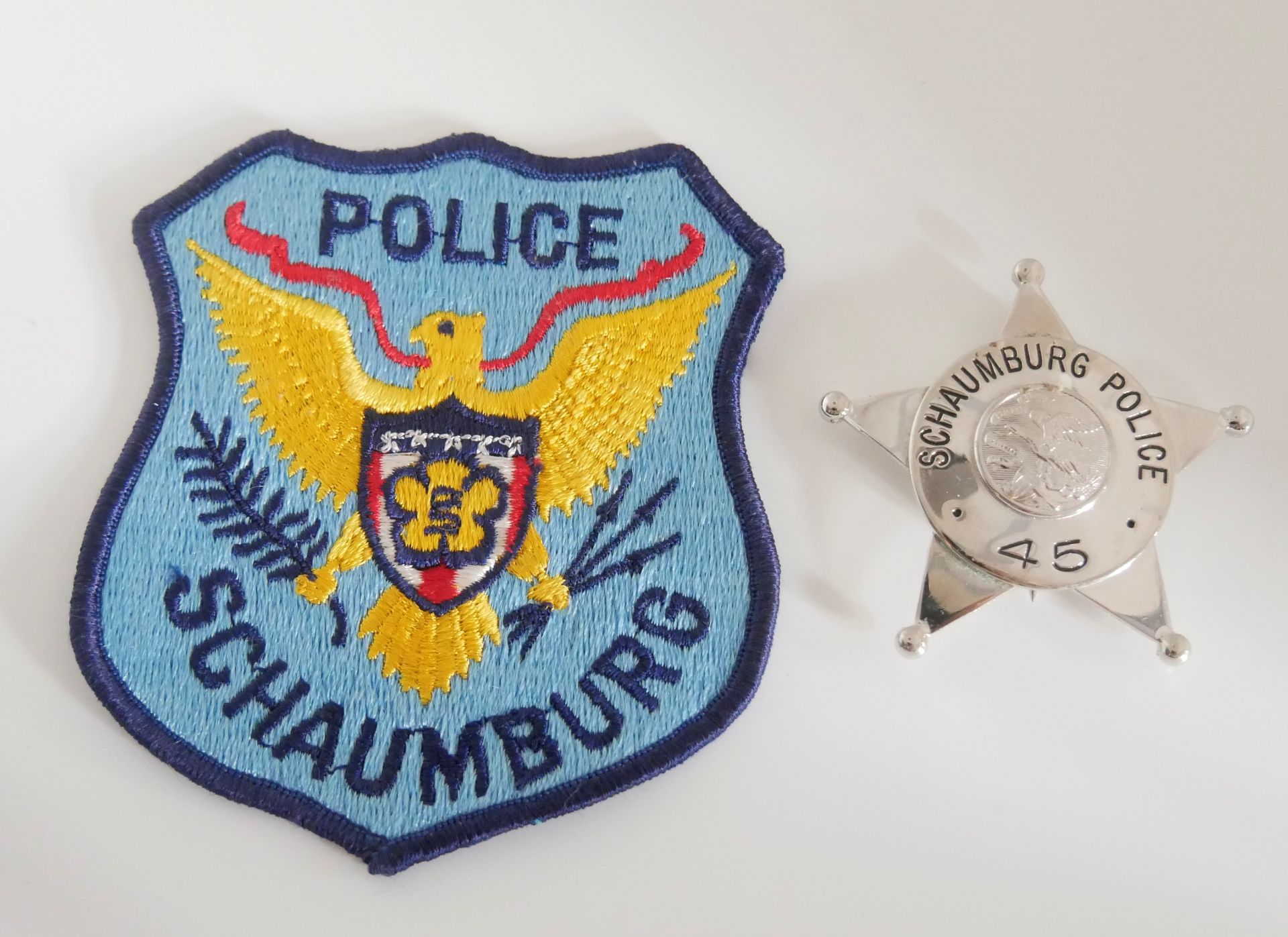 Aus Sammlung! USA Badge mit passendem Patches, Police