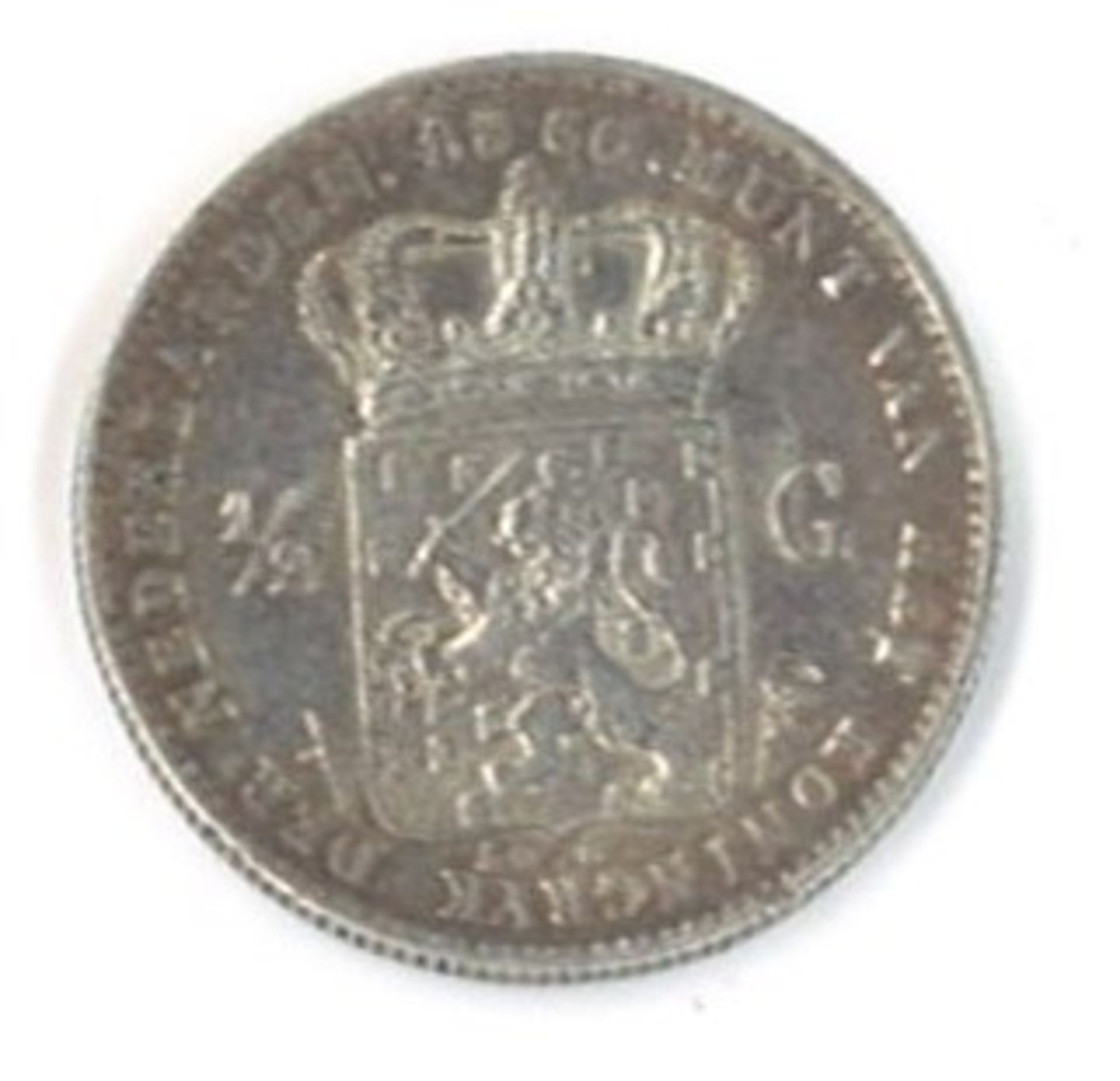 Niederlande Wilhelm II. Silbermünze 1860, 1/2 Gulden. Zustand: vz