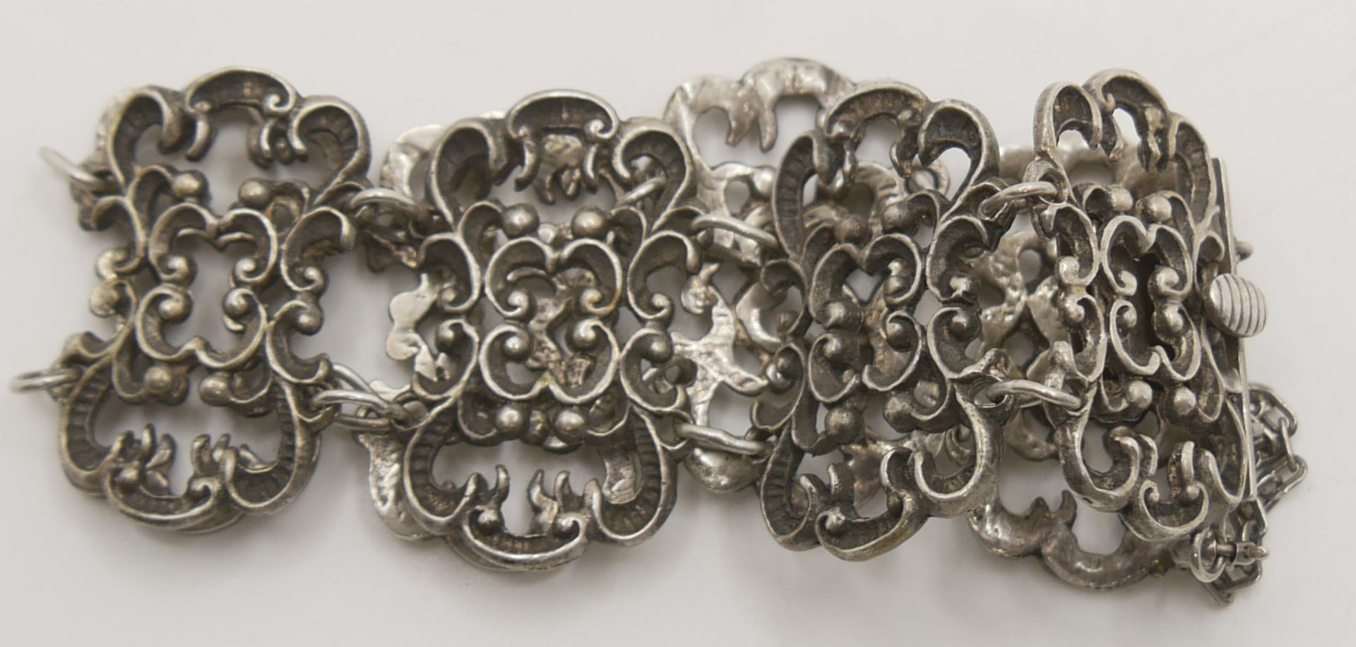 altes Trachtenarmband, 800er Silber, Punze 800 WB. Länge ca. 18 cm - Image 2 of 3