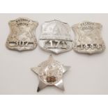 Aus Sammlung! 4 Badge USA Police