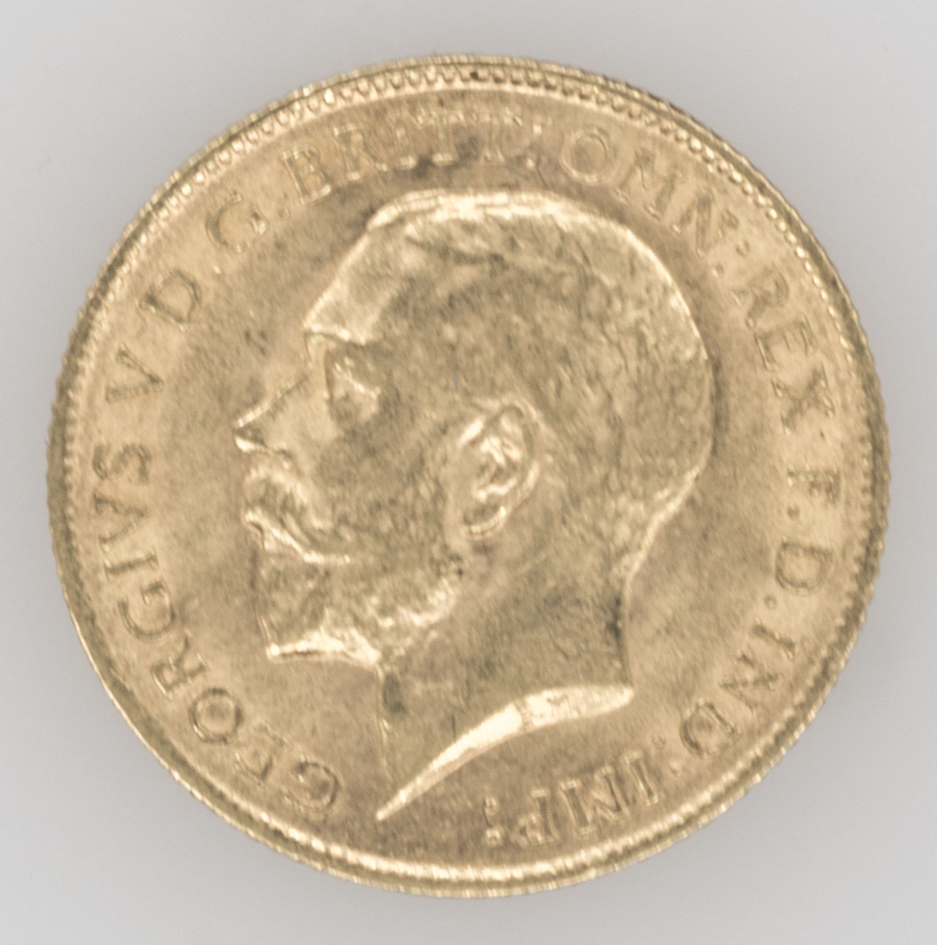Großbritannien 1911 - 1915, 1/2 Sovereign - Goldmünze, "George V." Gold 917/1000. Gewicht: ca. 3,