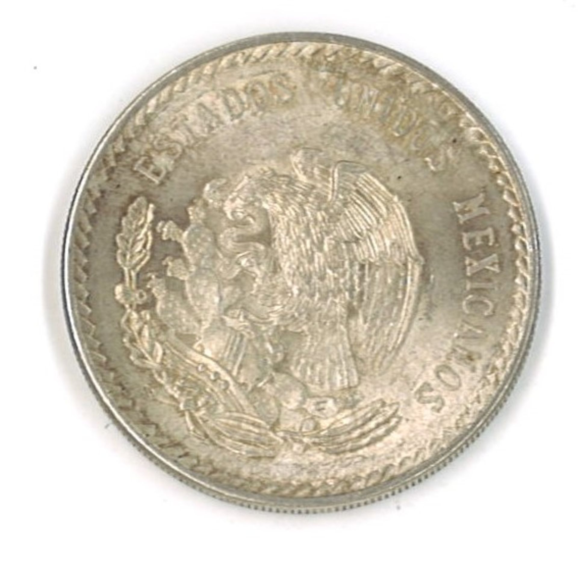 1 Silbermünze Mexiko 1947 "Cinco Pesos" Zustand: ss+ - Bild 2 aus 2