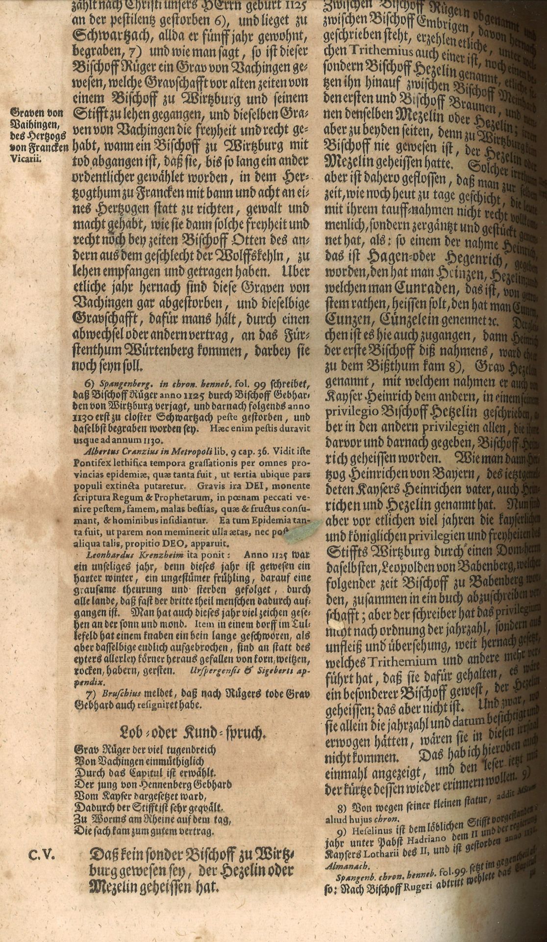 Geschicht-Schieber von dem Bischoffthum Wirtzburg 1713. Namentlich: Johann Müller, Lorentz Friese, - Image 6 of 8