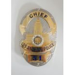 Aus Sammlung! Police Badge "Chief" Los Angeles Police 51