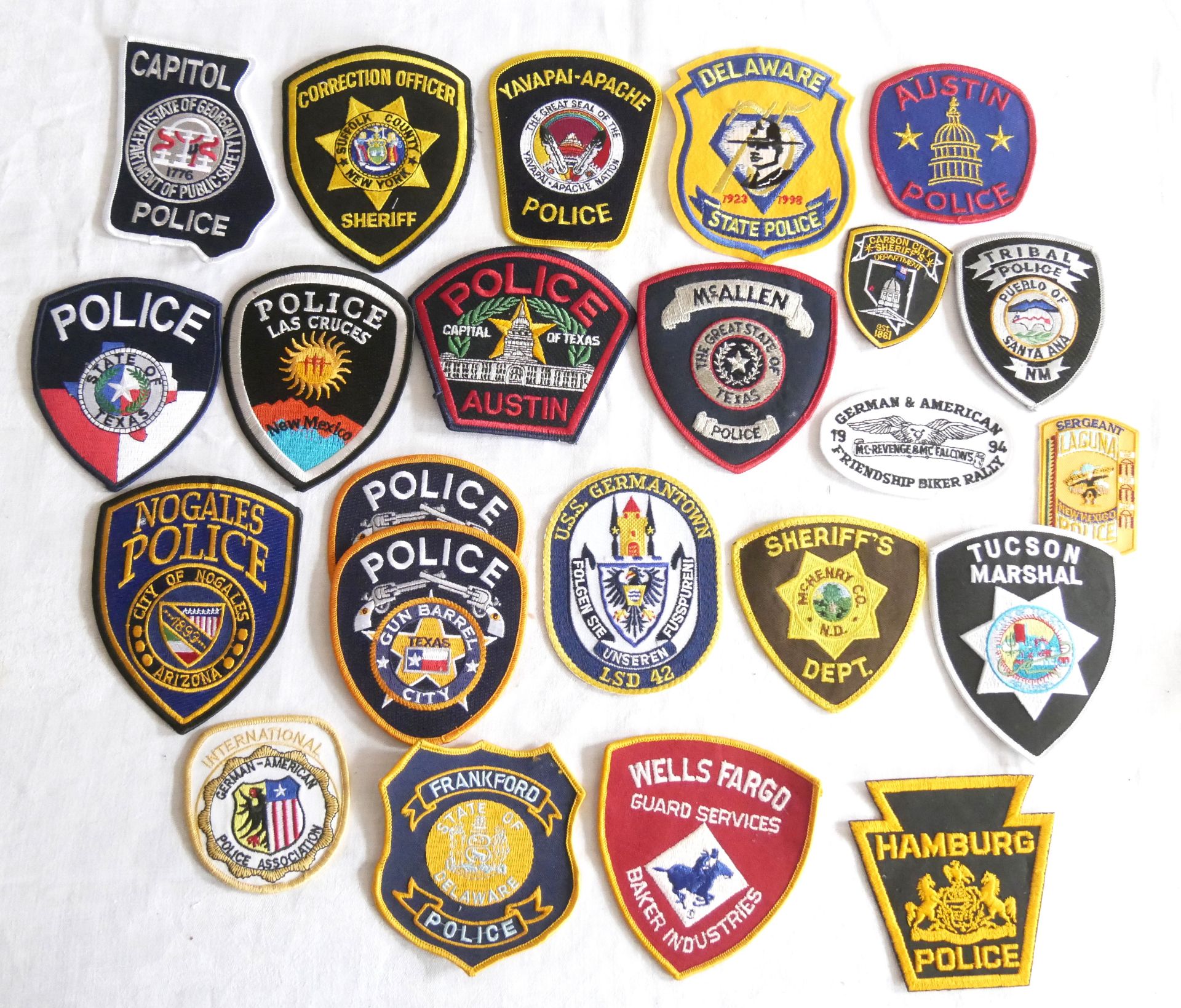 Aus Sammlung! USA Patches, Police. Insgesamt 20 Stück.