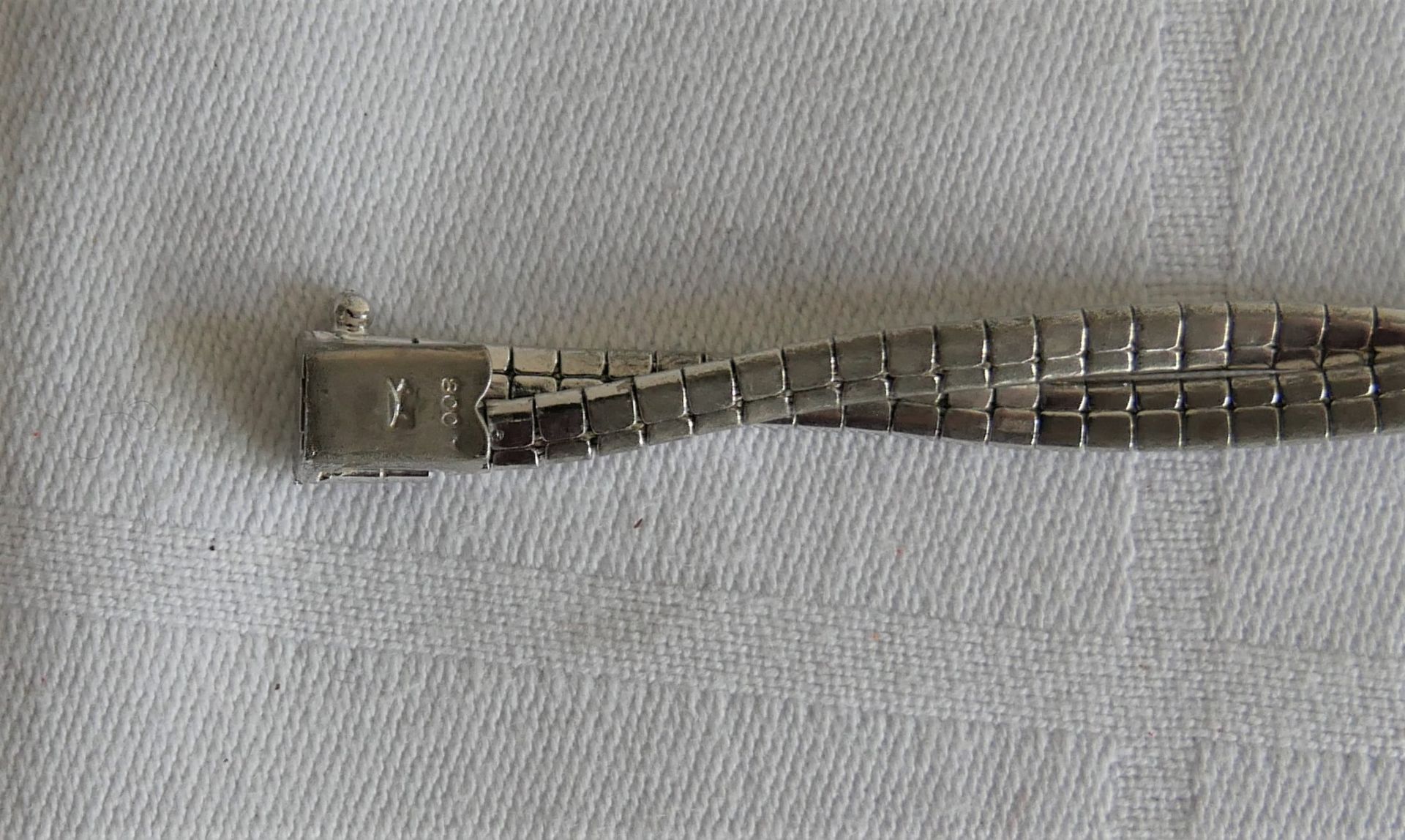 Armband, 800er Silber gepunzt, Länge ca. 19 cm. - Bild 2 aus 2