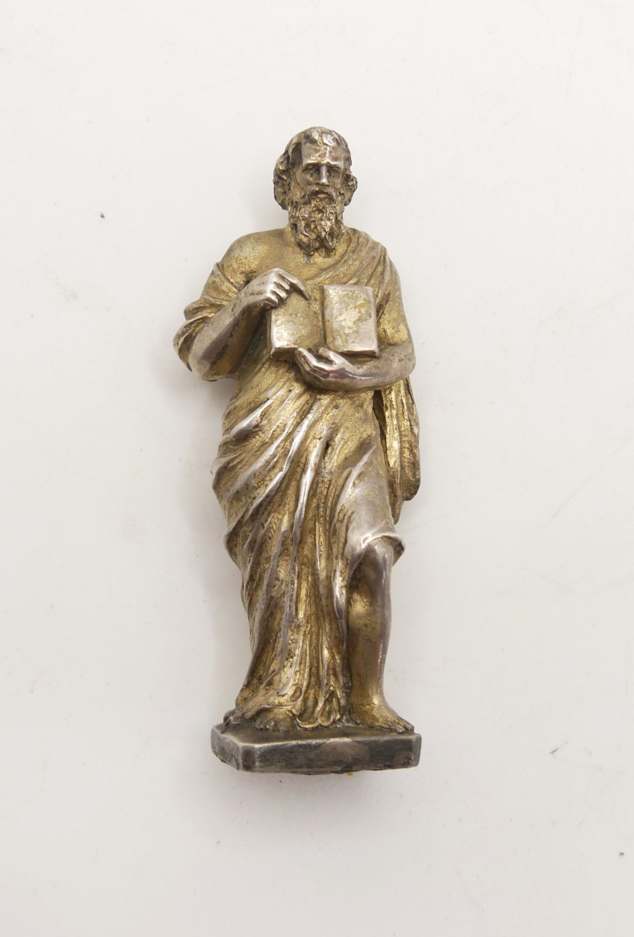 Silberfigur "Petrus". Höhe ca. 7,5 cm. 800er Silber. Sächsischer Hofjuwelier Moritz Elimeyer