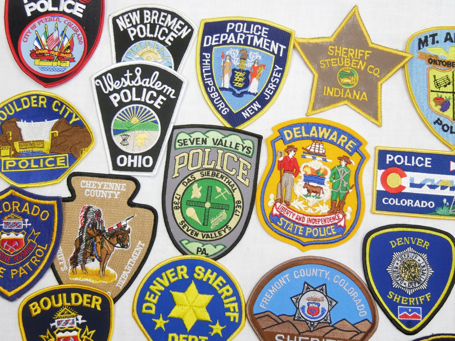 Aus Sammlung! USA Patches, Police Abzeichen. Insgesamt 20 Stück. - Image 2 of 2