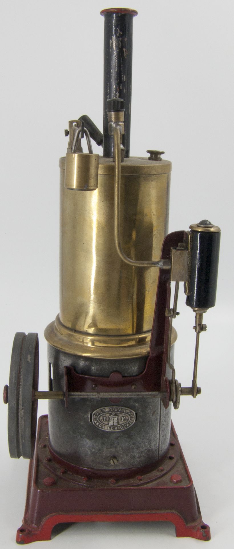 J. F. Dampfmaschine, ohne Rechaud. Höhe: ca. 30 cm.