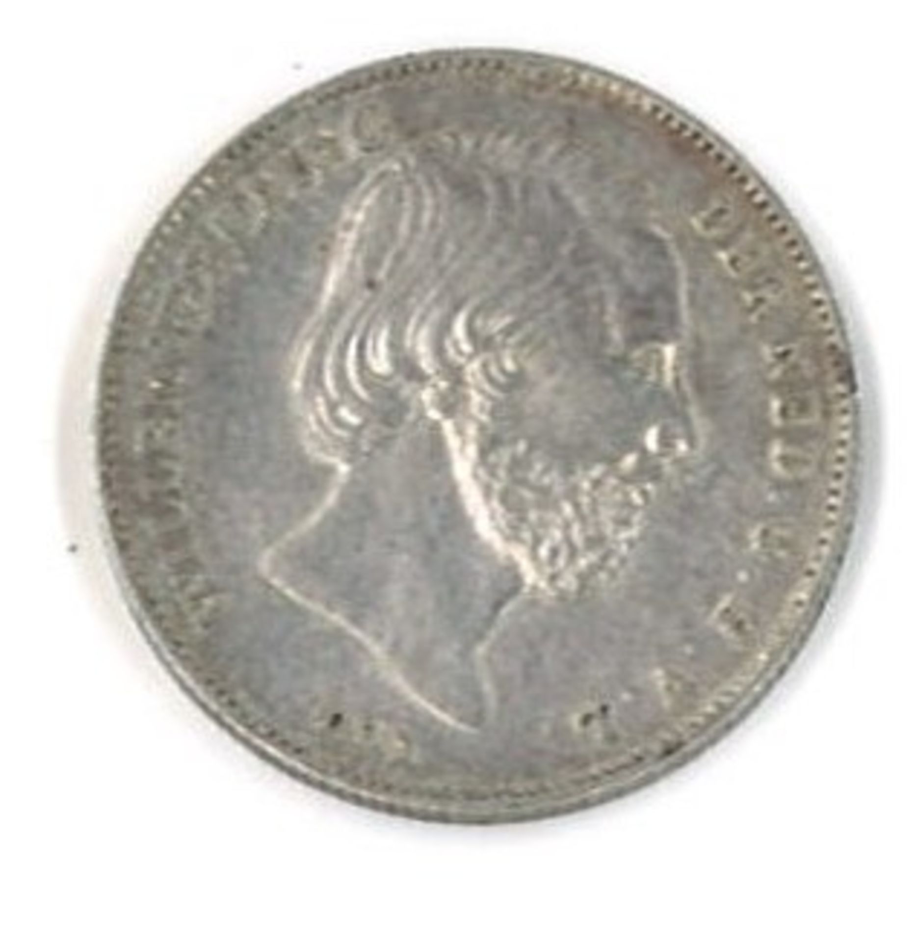 Niederlande Wilhelm II Silbermünze 1864. 1/2 Gulden. Zustand: ss-vz