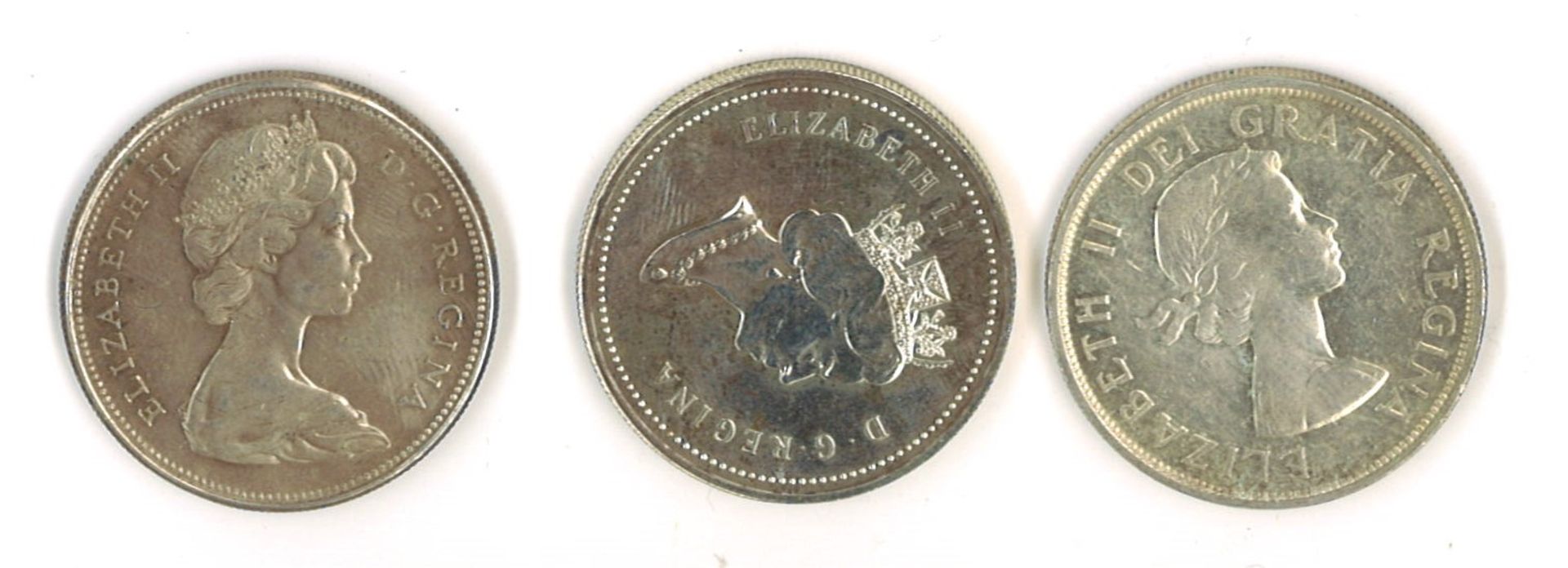 Lot von 3 Kanada Dollar 1958, 1967, 1994. Zustand: ss+ / vz