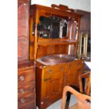 LATE 19TH/ EARLY 20TH CENTURY OAK ART NOUVEAU MIRROR BACK SIDEBOARD