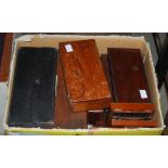 BOX - ASSORTED WOODEN BOXES, INSTRUMENT SETS, SLIDE BOX ETC, RELATED TO ROBERT M. ADAM, NATURE AND