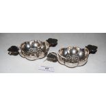 PAIR OF CONTINENTAL SILVER TASTEVIN, STAMPED '830'.
