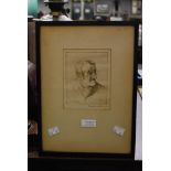 •AR HENRY RAEBURN DOBSON (1901-1985) ETCHING OF AN ELDERLY GENTLEMAN WEARING SPECTACLES SIGNED IN