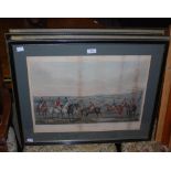 SET OF FOUR HAND-COLOURED LATE 19TH/ EARLY 20TH CENTURY HUNTING PRINTS ALL OF THE 'LEICESTERSHIRE