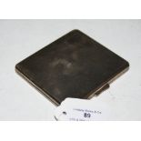 BIRMINGHAM SILVER CIGARETTE CASE WITH ENGINE TURNED DETAIL.