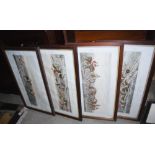 A SET OF FOUR FRAMED HUNTING PRINTS, ALL OF THE LEICESTERSHIRE HUNT, INCLUDING 'A STRUGGLE TO