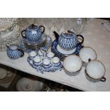 A GROUP OF MIXED CERAMICS INCLUDING A CRESCENT CHINA FLORAL PART DESSERT SERVICE INCLUDING A HIGH