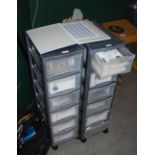 A LARGE COLLECTION OF COMMEMORATIVE AND FIRST DAY COVERS CONTAINED WITHIN TWO PLASTIC SIX DRAWER
