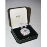YELLOW METAL CASED CHRONOGRAPH, 'HENRI BERNEY BLONDEAU, HORLOGER', 6.5CM LONG INCLUDING CROWN AND