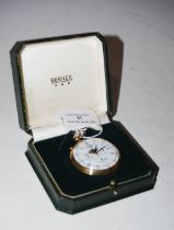YELLOW METAL CASED CHRONOGRAPH, 'HENRI BERNEY BLONDEAU, HORLOGER', 6.5CM LONG INCLUDING CROWN AND