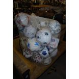 VERY LARGE COLLECTION OF SIGNED FOOTBALLS FROM ENGLISH TEAMS, INLCUDING NOTTS COUNTY, TOTTENHAM,