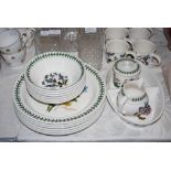 GROUP OF PORTMEIRION BOTANICAL DINNER WARE INCLUDING TWO TUREENS, DINNER PLATES, DESSERT BOWLS, CUPS