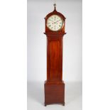 An early 19th century Scottish mahogany longcase clock by John Russell, Falkirk, the arched hood