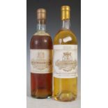 Vintage wine- Two bottles to include one Chateau Coutet a Barsac, 1er Grand Cru de Sauternes,