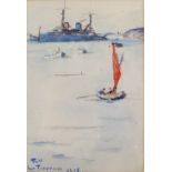 Early 20th century French School La Provence Watercolour on paper, initialled 'RV', titled and dated