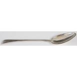 A Scottish Provincial silver Old English pattern serving spoon, John Leslie, Aberdeen, c.1790,