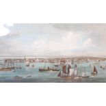A large 19th century lithograph of New York after John William Hill (British / American 1812 -