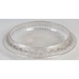 Marguerites, a Lalique clear and frosted glass bowl, etched mark 'LALIQUE FRANCE', 33cm diameter.